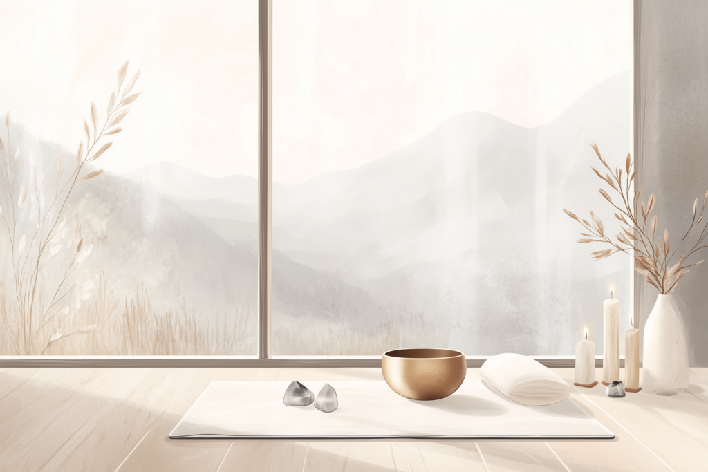 johnechka_A_minimalist_illustration_of_a_serene_meditation_setu_84a35b20-b508-47a1-8da5-f3dc4e723661